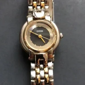 GUESS 2 Tone Ladies Watch Classic Metal Links Silver and Gold Finish NEW BATTERY GUESS Ladies 2-Tone Gold Tone Analog Watch - GW0865L4  main image 3